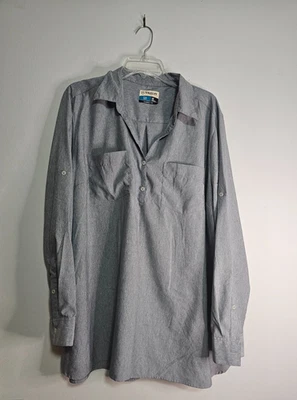 Camisa Magallanes Exterior Mujer 3X Manga Larga Henley Plus Pesca Linda Captura Foto 1 de 4