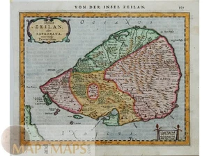 Antike Karte: Ceylon (Sri Lanka) - Mercator/Janssonius, 1651 - Bild 1 von 5