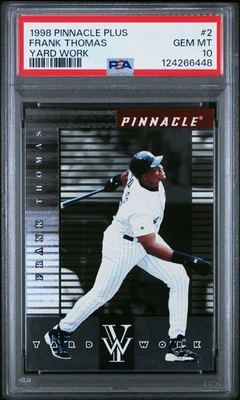 PSA 10 GEM MINT 1998 PINNACLE PLUS FRANK THOMAS #2 YARD WORK WHITE SOX 6448 B144 - Image 1 of 2
