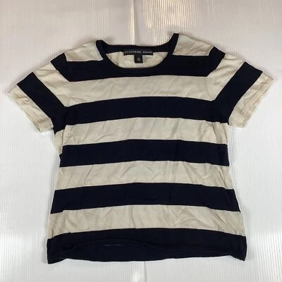 Camisa Top Blusa Josephine Chaus Mujer Talla M Manga Corta Pullover Rayas Foto 1 de 4