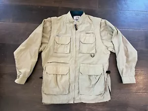 Chaqueta EX OFFICIO Grande Beige Safari Pesca Cremallera Completa Mangas con Cremallera - Imagen 1 de 5