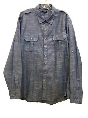 Apt 9 Mens Slim Fit 2 PocketsLong Sleeve Dress Shirt Size XL - Image 1 of 4