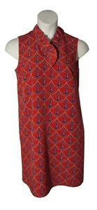 Abito Talbots 12P 12 Rosso Blu Ancoraggio Nautico - Foto 1 di 3