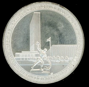 US United Nations Russia USSR - UN 25 Anniv. Silver Medal Coin 1945 - 1970 Proof - Picture 1 of 2