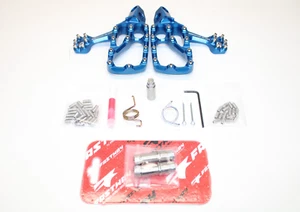 Fastway Ext Motorcycle Foot Pegs Kit Blue fits Ktm 450 SX-F 450 2016-2022 - Picture 1 of 17