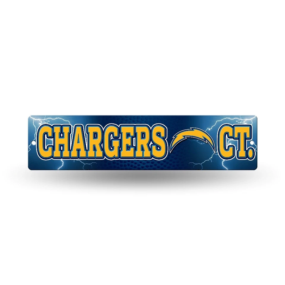 Los Angeles Chargers Football 16" Street Sign Fan Wall Decor - Image 1 of 1