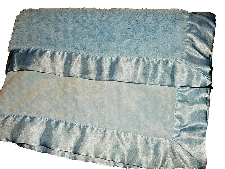 4D 30x40 KOALA BABY Azul Lujo Felpa Terciopelo Imitación Piel Satén Cuna Bebé Manta Foto 1 de 4