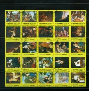 PINTORES FAMOSOS MANAMA, DP AJMAN, hoja de recuerdo 25 1972 - Imagen 1 de 4