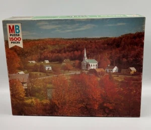 Vintage 1981 MB York 1500 Piece Jigsaw Puzzle - Woodbury, Vt. - Sealed - Picture 1 of 5