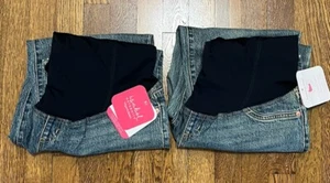 Isabel Maternity Women's Size 6 Over Belly Vintage Straight Jeans Medium Wash - Picture 1 of 10