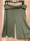 Old Navy Large Wide Leg Maternity Pants Shorts Olive Green Lounge