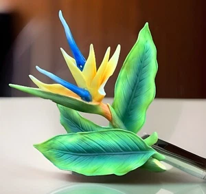 1 MÄNGEL Lenox PARADIESVOGEL Porzellan Blumen Figur Skulptur ohne Verpackung LESEN - Bild 1 von 9