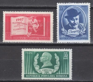 Rumänien 1952 postfrisch Mi 1386-1388 Ion Caragiale, Dramatiker ** - Bild 1 von 2