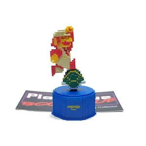Super Mario Bros Fire #7 Pepsi Bottle Cap NES SMB PIXEL ART DOT NINTENDO - Picture 1 of 10