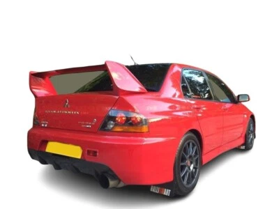rallyflapZ | Mud Flaps to fit Mitsubishi Evo 9 FQ-300| 320| 340 Black -RALLIART - Image 1 of 4