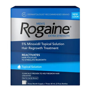 Rogaine,Men's Extra Strength Solution, 3-mo Hair Regrowth Treatment Revitalizes`