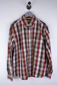 Camel Active Men Casual Shirt Brown Check Cotton size L - Picture 1 of 7