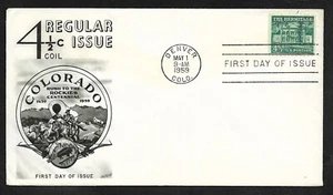 #1059 4 1/2c Hermitage- Liberty Issue- Fleetwood FDC Coil (Perf 10 Horizontal) - Picture 1 of 2