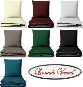 Bettwäsche Baumwolle 135x200 Set Luxus Satin Hotel Uni 155x200 200x200 200x220 - Bild 1 von 60
