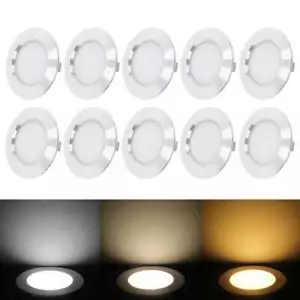 1-10x 3W LED Einbaustrahler Einbau-Leuchten Lampe ultra-flach Decken-Spots 230V - Bild 1 von 18