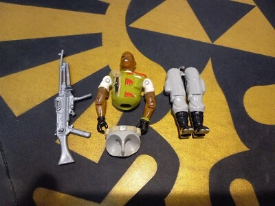 Hasbro GI Joe 1986: Roadblock v2 Heavy Machine Gunner figura y pistola, necesita junta tórica Foto 1 de 4