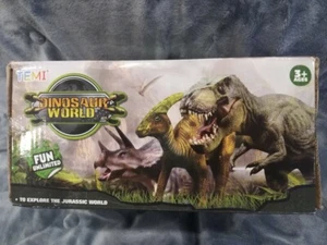 TEMI Dinosaur World Toy Figure w/ Activity Play Mat & Trees, Dinosaur Playset - Picture 1 of 1