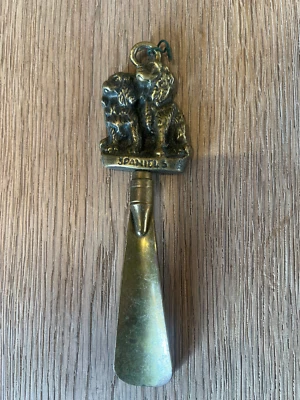 Chausse pied laiton aux épagneuls - Photo 1/3