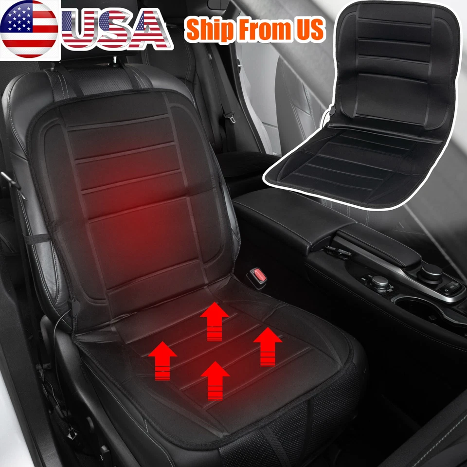 Car Heated 12V Heating Seat Cover Cushion Pad Winter Heater Warmer NEW Universal - Imagem 1 de 4