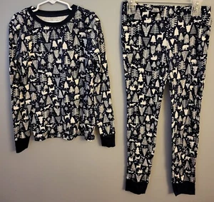 Old Navy Pajamas Child's Size 10 Blue Cotton Tagless Long-sleeved Snug Fit - Picture 1 of 5