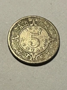 1938 Mexico 5 Centavos VG+ #17008 - Picture 1 of 2