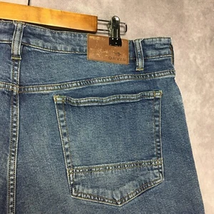 Orvis Mens 5 Pocket Blue Jeans size 40x32 Cotton Stretch Denim Pants - Picture 1 of 17