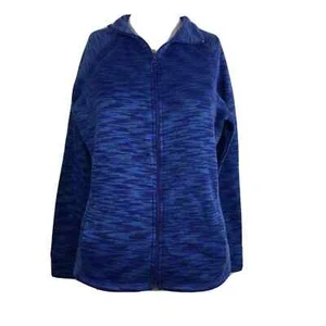 Chaqueta suéter Be Inspired para mujer talla S azul tejida cremallera completa cuello alto - Imagen 1 de 8
