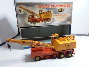 DINKY TOYS ANCIEN #972 CAMION GRUE COLES BON ETAT EN BOITE USAGEE - Imagen 1 de 12