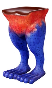 Red and Blue Rainforest Frog Bar Stool - Rainforest Frog Kitchen Décor - Picture 1 of 5