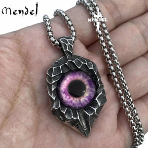 MENDEL Coole Herrenmode Evil Eye Biker Anhänger Halskette Edelstahl für Männer - Bild 1 von 6