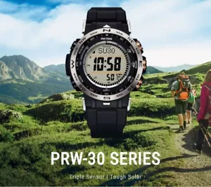 CASIO PRW-30-1AER PROTREK WITH TRIPLE SENSOR, RADIO CONTROLLED & SOLAR POWER - Picture 1 of 6