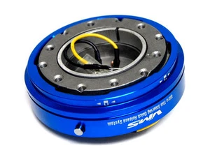 VMS RACING THIN SHORT SLIM QUICK RELEASE BLUE FOR NRG STEERING WHEEL HUB KIT - Picture 1 of 8