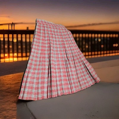 1960s Vintage Handmade Wool Pleated Skirt Sz 24-26 ~ NOS Unused - Image 1 of 4