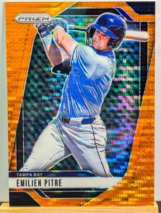 2025 Panini Prizm Emilien Pitre Orange Wave Prizm /399 Tampa Bay Rays #79 - Picture 1 of 2