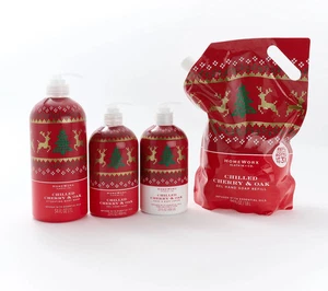 HomeWorx de Slatkin + Co. Apres todo el día 4 piezas mano y cuerpo frío cerezo y roble - Imagen 1 de 1