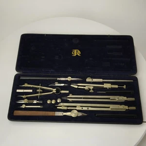 Juego de brújula de herramientas de dibujo vintage Richter & Co. Precisión Copérnico VII #6069 - Imagen 1 de 18
