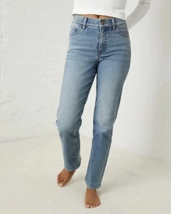 Neu mit Etikett Up West ~ Größe 0 ~ Vintage Damen-Jeans hoher Bund hoher Bund gerades Bein 98 $ - Bild 1 von 10