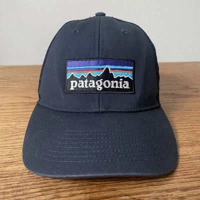 Patagonia Sombrero Gorra Snap Back Azul Marino Camionero Malla Parche Bordado P6 Para Hombres Foto 1 de 4