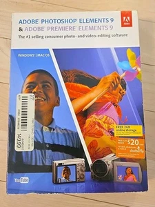 Adobe Photoshop Elements 9 (Mac/Win) Pre-owned, Big Box Very Good Condition! - Picture 1 of 9