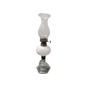 DE COLECCIÓN 1989 FENTON HEARTLIGHTS CISNE VIDRIO OPALESCENTE LÁMPARA DE ACEITE BASE S3 - Imagen 1 de 12