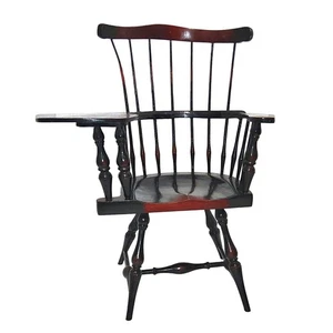 Vintage Windsor Style Spindle Fan Back Arm Desk Chair for Doll/Bear FLAWED - Picture 1 of 12