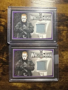 2015 TOPPS WWE ROAD TO WRESTLEMANIA STING MAT RELIC LOT X2 WRESTLEMANIA 31 - Picture 1 of 2