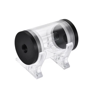 Réservoir Refroidisseur d'Eau 50mm x 80mm Acrylique et Acétal 1 en 2 Sortie pour PC Refroidi CPU - Photo 1/6