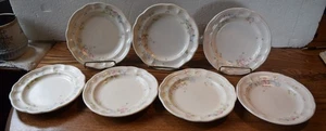7 Pfaltzgraff Tea Rose Bread, Dessert, Salad Plates 7 1/4" Stoneware USA - Picture 1 of 3