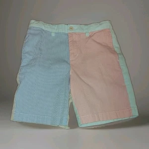 Vineyard Vines Boys 7 Seersucker Breaker Shorts Multi Color Stripe - Picture 1 of 8